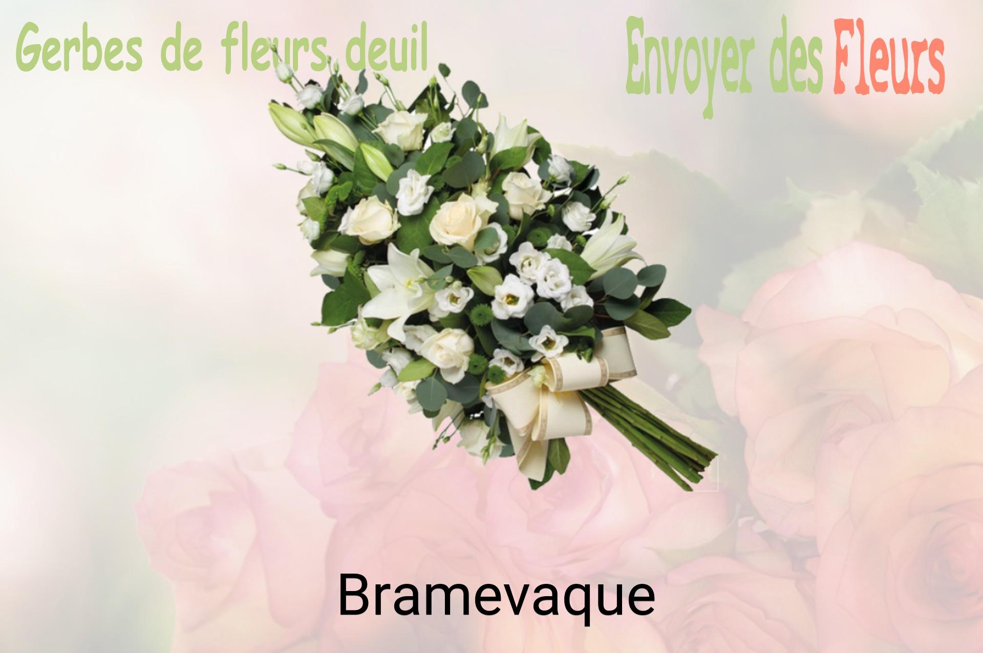 Gerbe de fleurs de deuil livrée à Bramevaque